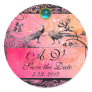 WEDDING LOVE BIRDS MONOGRAM black white red pink