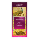 WEDDING LOVE PEACOCKS MONOGRAM brown pink yellow Personalized Invitation