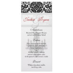 Wedding Menu Cards Chandelier Black White rack cards