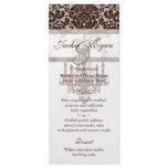 Wedding Menu Cards Chandelier Brown Blue rack cards