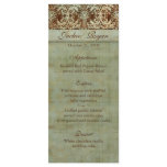 Wedding Menu Cards Damask Brown Green Vintage rack cards