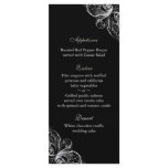 Wedding Menu Cards Elegant Monogram Black White rack cards