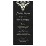 Wedding Menu Cards Formal Black Cream Suede rack cards