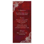 Wedding Menu Cards Red Rose Garden V2 rack cards