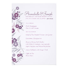 Wedding Menu - Cherry Blossom Announcements