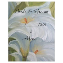 wedding menu custom flyer