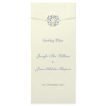 Wedding Menu Ivory with Diamonds and Pearls rack cards