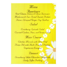Wedding Menu Personalized Invitation
