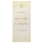 Wedding Menu Template Vintage Parchment Paper Rack Cards