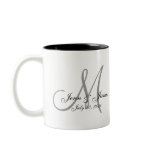 Wedding Monogram Bride Groom Date Coffee Mug