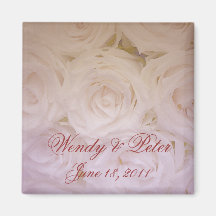 Wedding Monogram Bride Groom Date Magnet