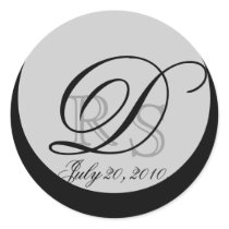 Wedding Monogram D Envelope and Favour Seal