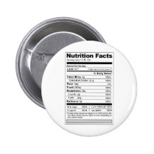 Wedding or Anniversary Sweet Funny Nutrition Label Pinback Buttons