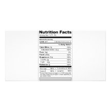 Wedding or Anniversary Sweet Funny Nutrition Label Picture Card