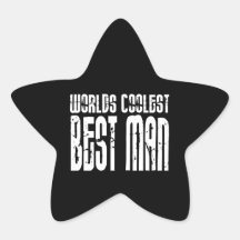 Wedding Parties & Favours : Worlds Coolest Best Ma Star Sticker