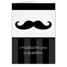 Wedding Party Best Man Moustache Request Card