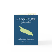 Wedding Passport Invitation to Aruba Card