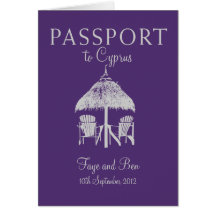 Wedding Passport Invitation to Cyprus Card