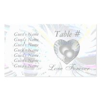 Wedding Pearlized Hearts Place & Thank You Card