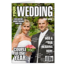 Wedding Personalised Magazine Cover Card