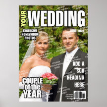 Wedding Personalised Magazine Cover Print