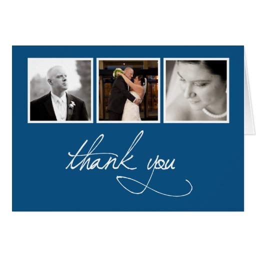 Wedding Photo Collage - Thank You Greeting Card