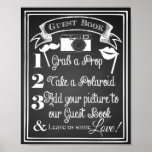 Wedding photo guest book sign chalkboard poster