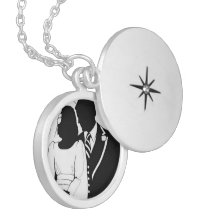 Wedding Photo Keepsake Locket Style Necklace