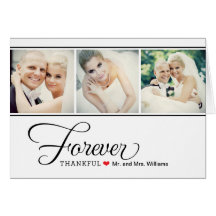 Wedding Photo Thank You Note Cards | Folded Style