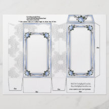 Wedding Pinch Box Party Favours Blue and white Flyer Design