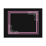 WEDDING - Pink Frames with Hearts and Leaves Post Card