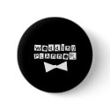 Wedding Planner Bow Tie White on Black buttons