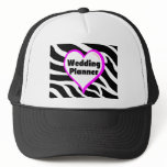 Wedding Planner (Heart Zebra Print) hats