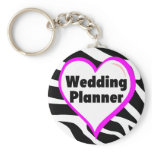Wedding Planner Zebra Stripes Key Chains