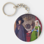 Wedding Portrait by Jan Van Eyck Key Chains