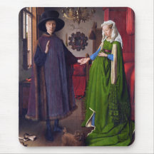Wedding Portrait by Jan Van Eyck Mouse Mat
