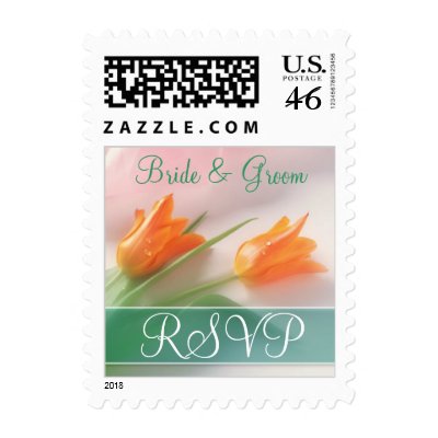 Wedding Postage - Small RSVP Reply Stamp by SquirrelHugger