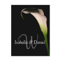 Wedding Postcards Calla Lily W Monograms