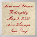Wedding Poster Prints - Love Always Love Deep