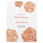 Wedding Program Autumn Fall Flower Blooms