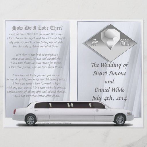 Wedding Program (Bi-fold Design) Personalized Flyer