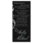 wedding,program,black,white,classy,simple,chic rack cards