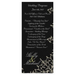 wedding,program,black,white,yellow,classy,chic