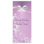 Wedding Program - Classy Purple Satin Ribbon rack cards