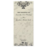 Wedding Program - Elegant Black and White Floral rack cards
