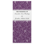 Wedding Program - Elegant Purple Victorian Floral rack cards
