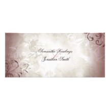 Wedding Program - Elegant Vintage Foliage & Swirls Rack Card