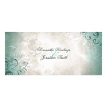 Wedding Program - Elegant Vintage Foliage & Swirls Custom Rack Cards