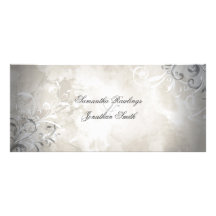 Wedding Program - Elegant Vintage Foliage & Swirls Custom Rack Cards