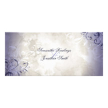 Wedding Program - Elegant Vintage Foliage & Swirls Rack Card Template